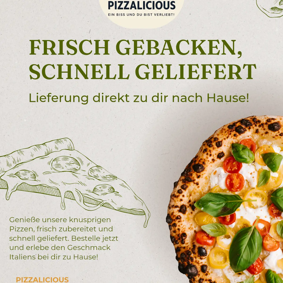 Speisekarte, Pizzalicious