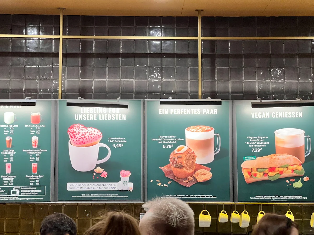 Speisekarte, Starbucks