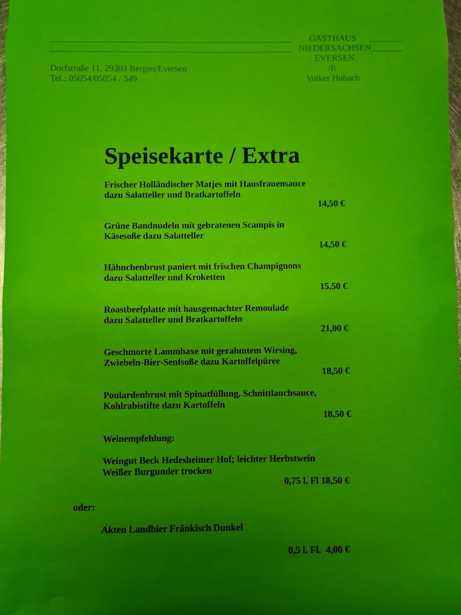 Speisekarte photo 1