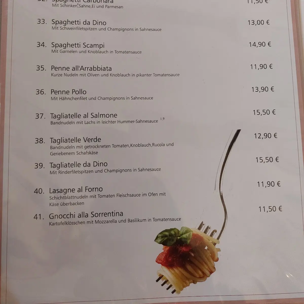 Speisekarte photo 2
