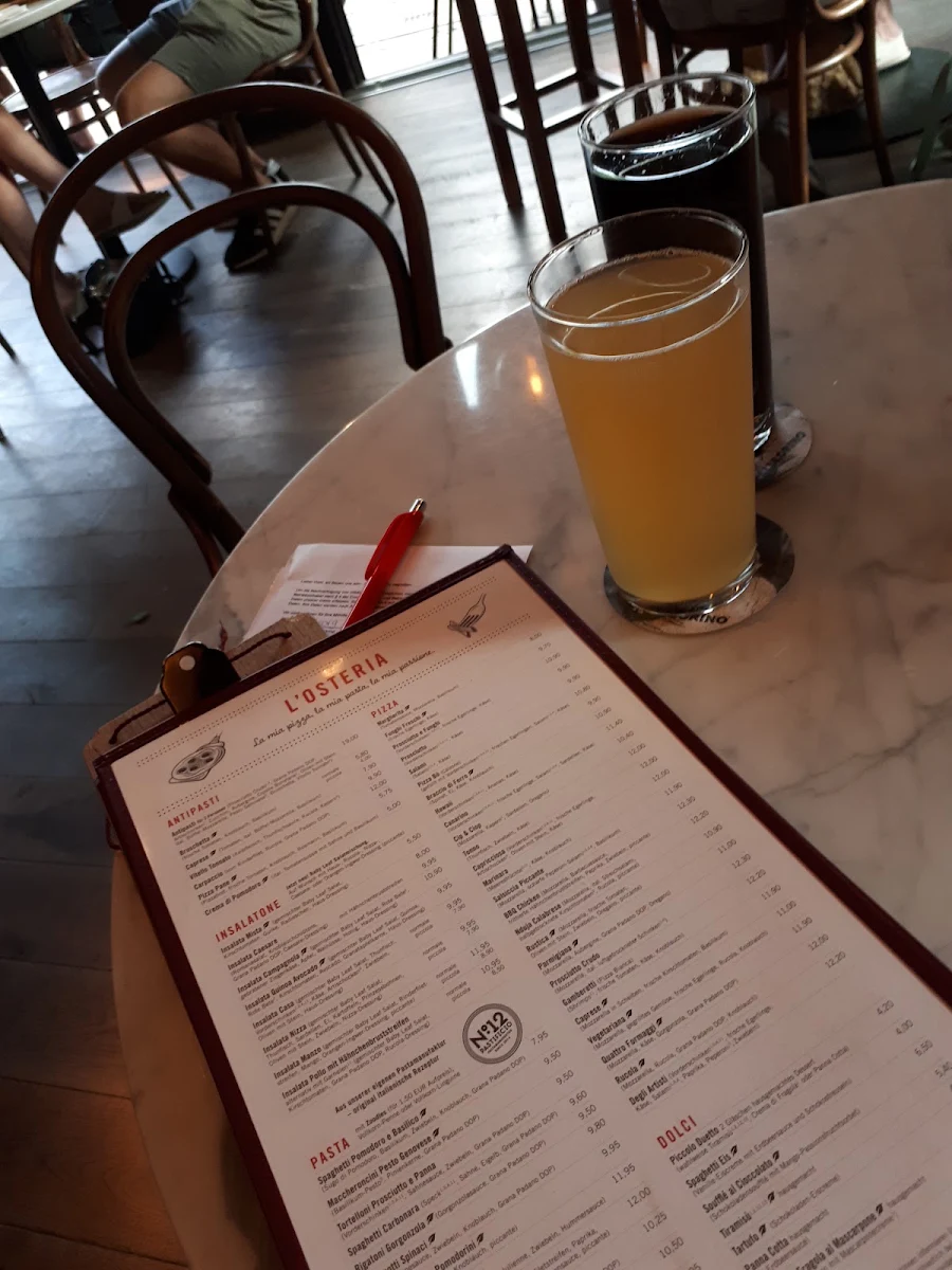 Speisekarte, L'Osteria Hamburg-Winterhude