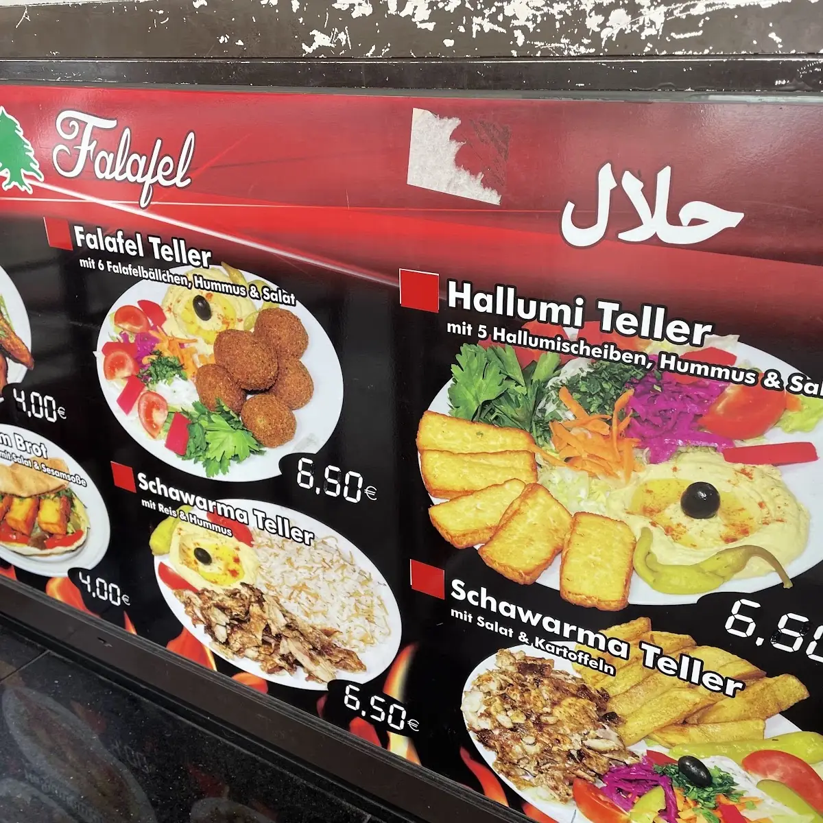 Speisekarte, Falafel Al Safe