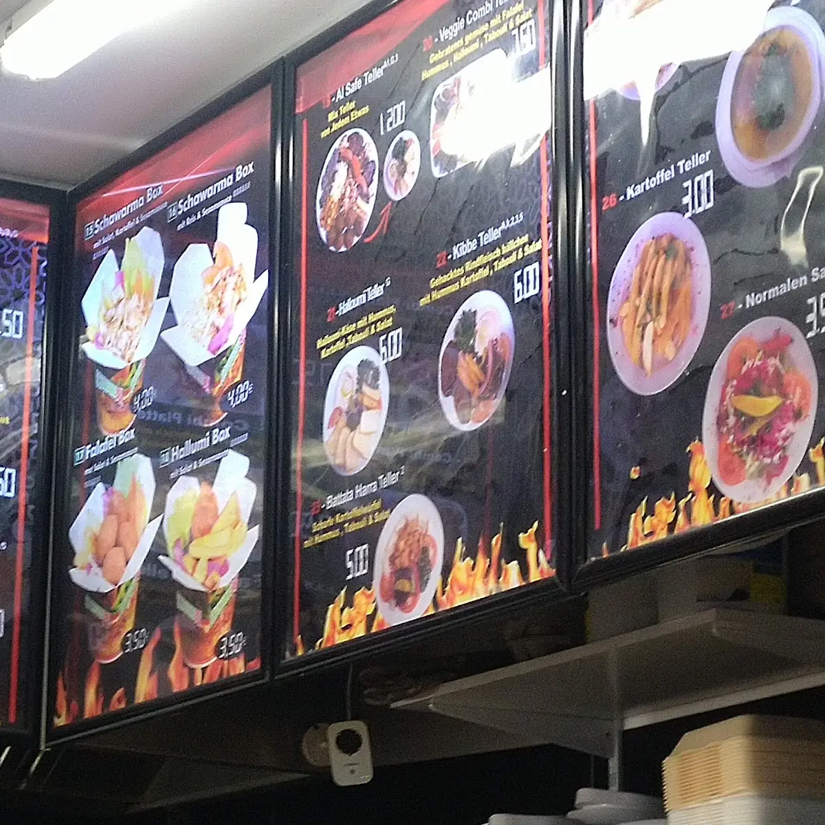 Speisekarte, Falafel Al Safe
