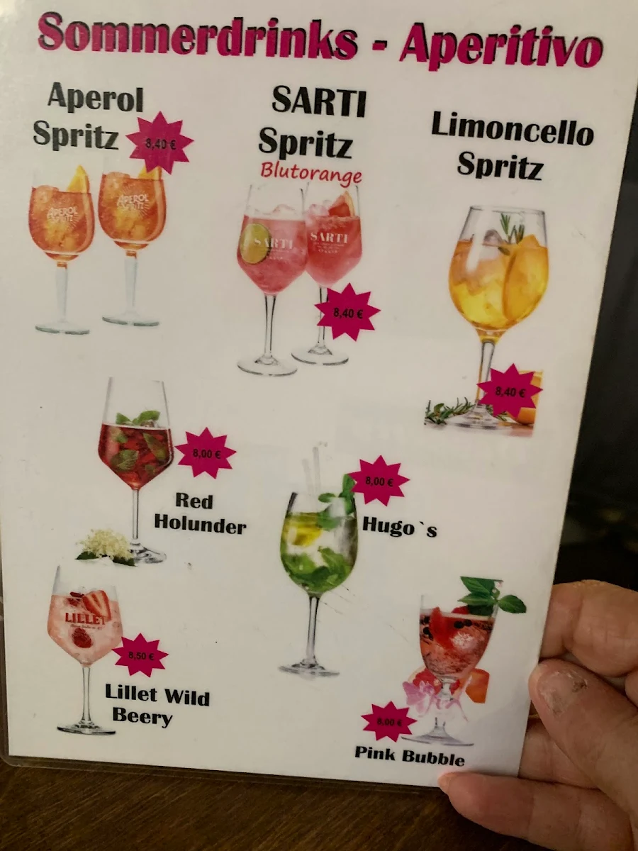 Speisekarte, Pizzeria Al Camino