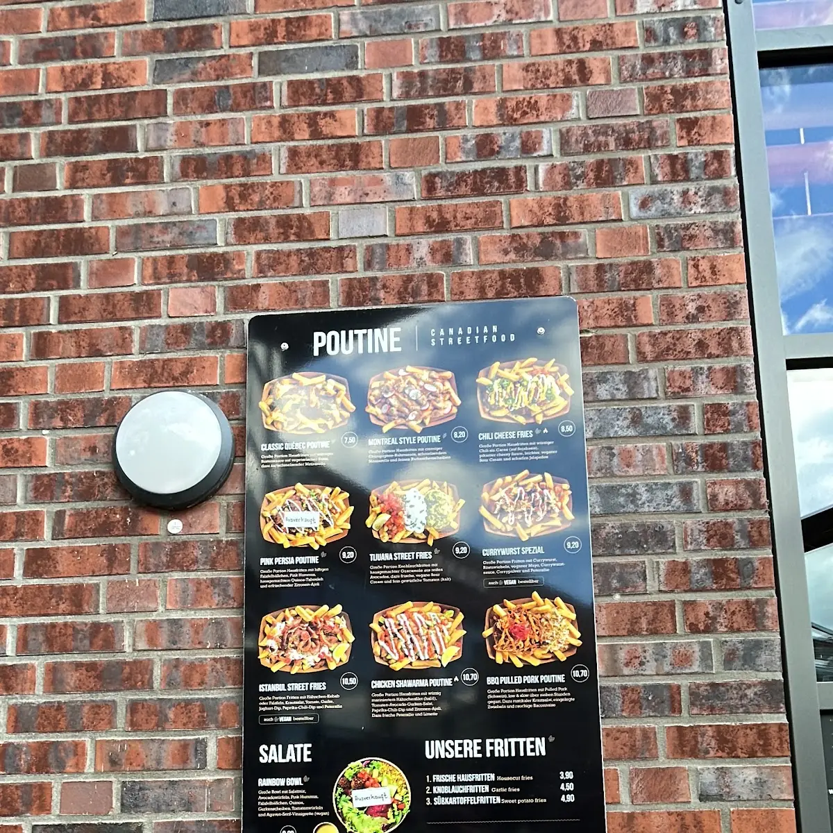 Speisekarte, Frittenwerk Ochtrup
