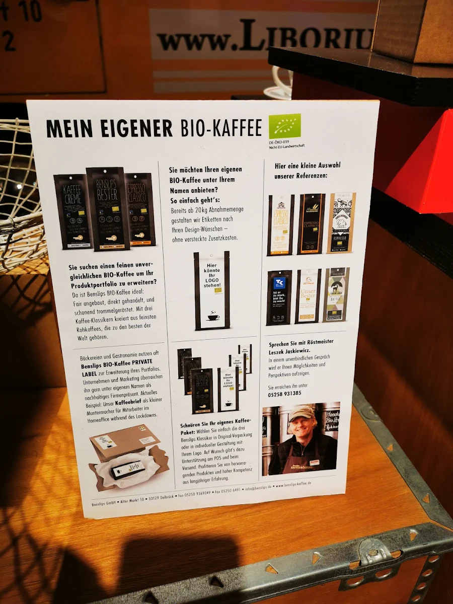 Speisekarte, Bäckerei Benslips