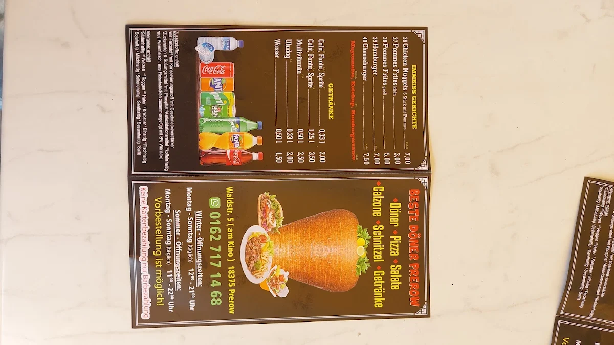 Speisekarte, Beste Döner