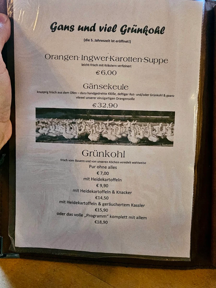 Speisekarte, Restaurant Bräustübl