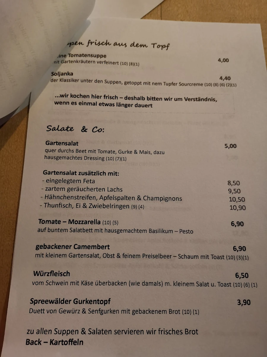 Speisekarte, Restaurant Bräustübl
