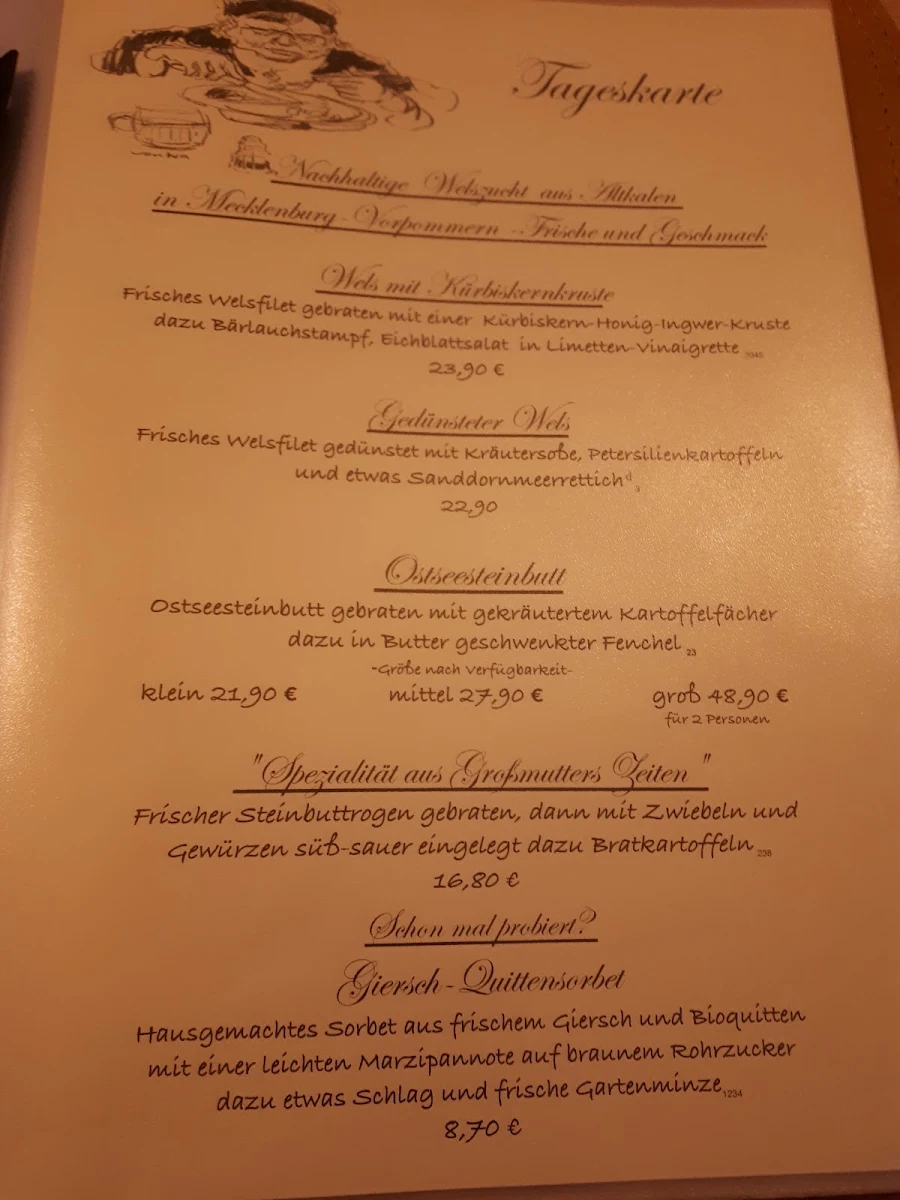 Speisekarte, Binnen un Buten