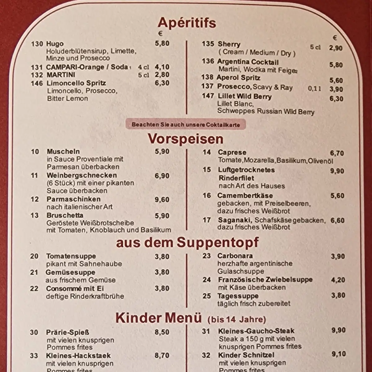 Speisekarte photo 3