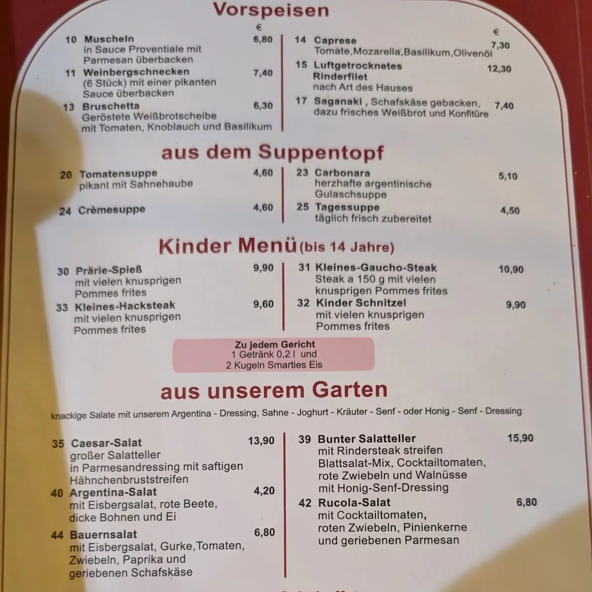 Speisekarte photo 4