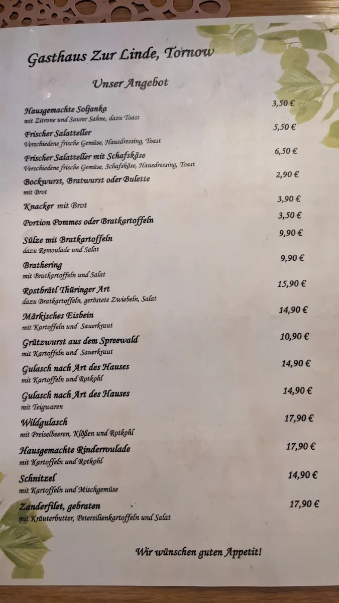 Speisekarte photo 2