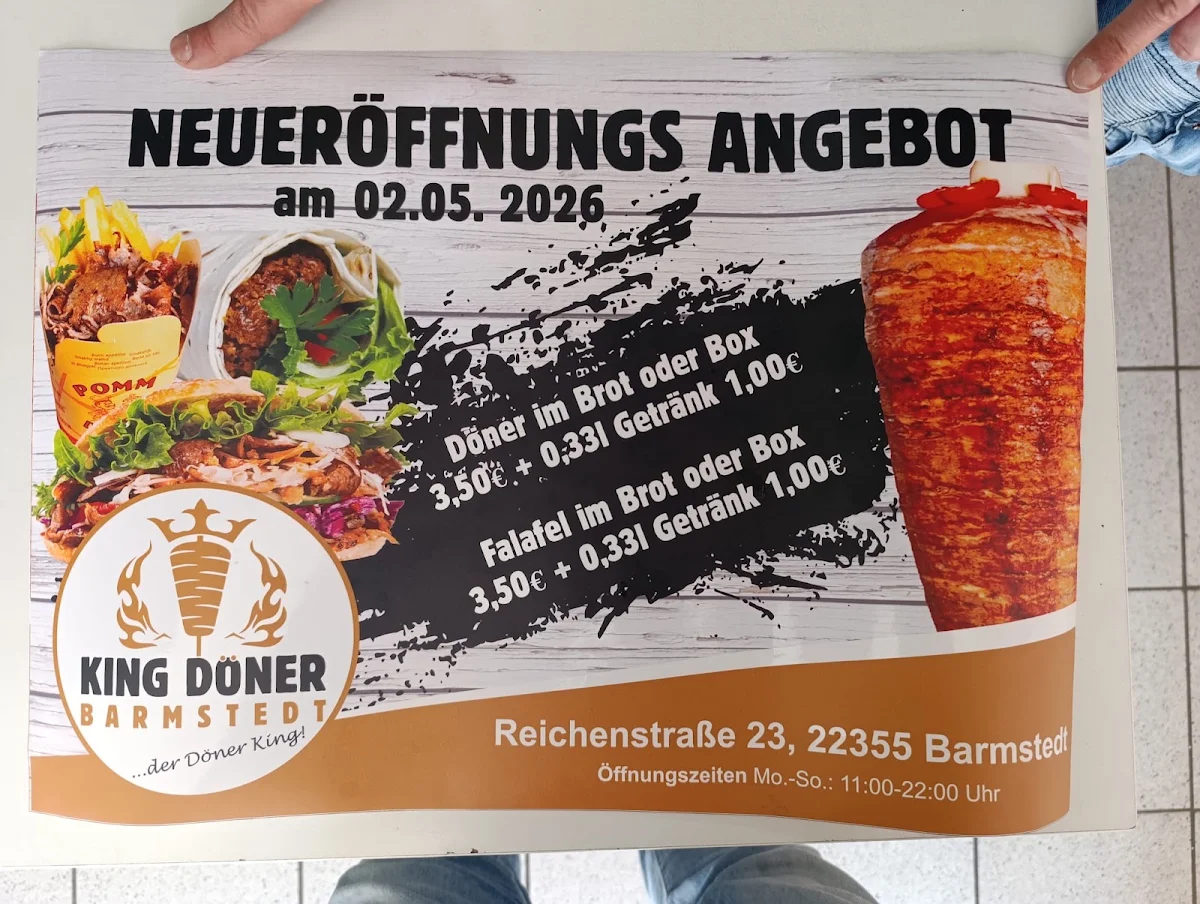 Speisekarte, King Döner