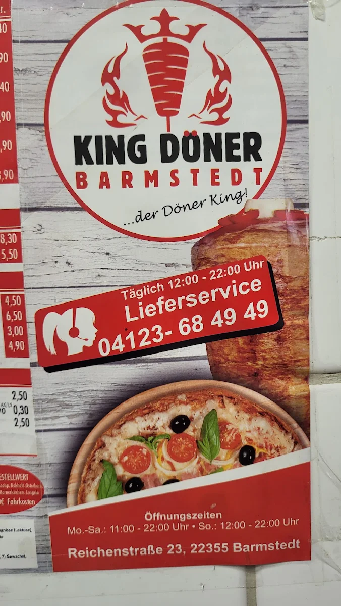 Speisekarte, King Döner