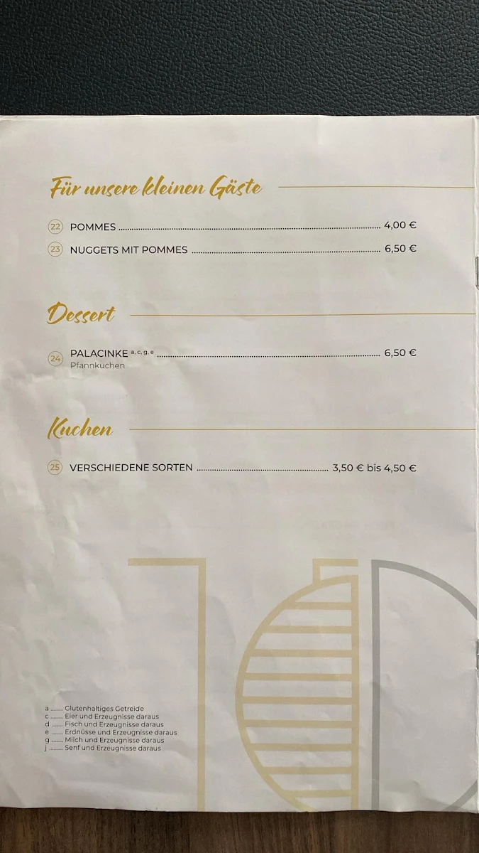 Speisekarte, DESETKA GRILL