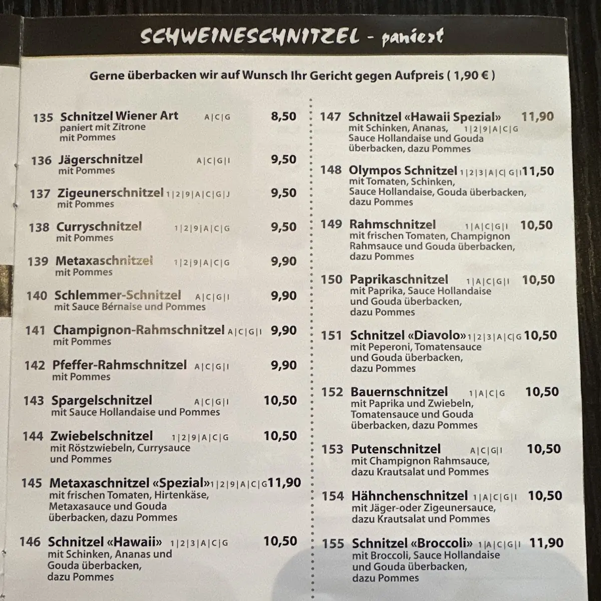 Speisekarte photo 1
