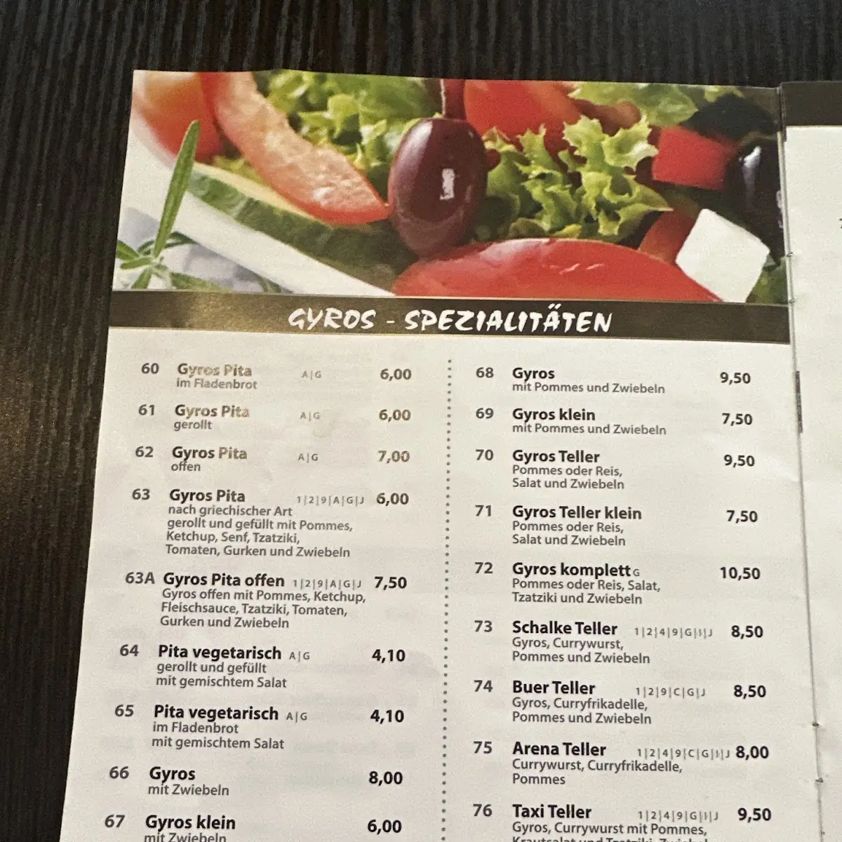 Speisekarte photo 4