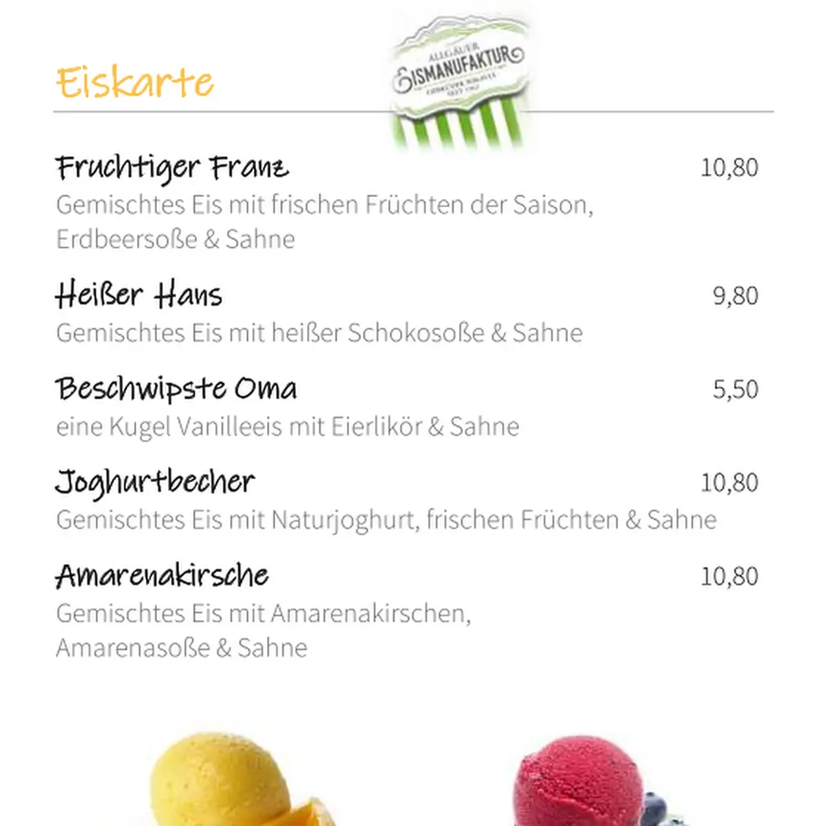 Speisekarte photo 5