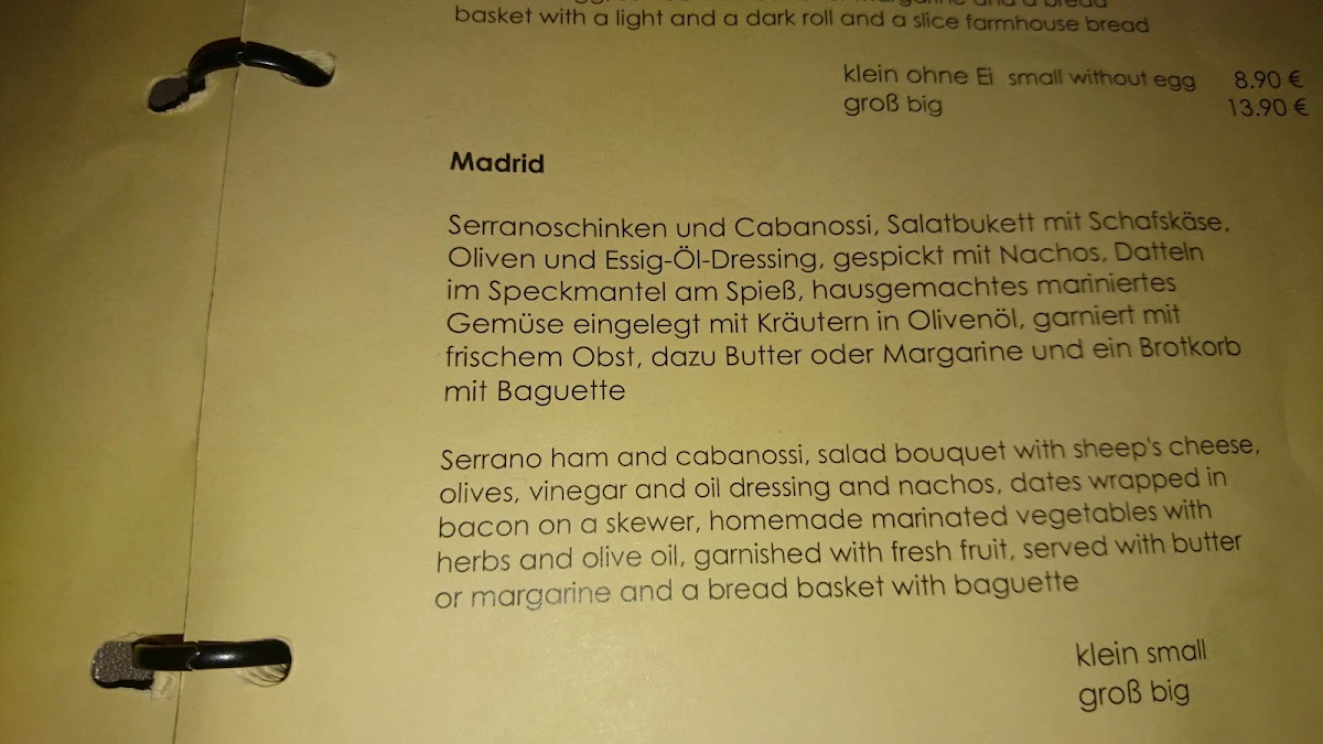 Speisekarte, NOAH'S Restaurant | Café
