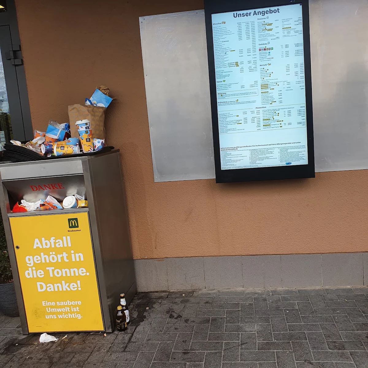 Speisekarte, McDonald's