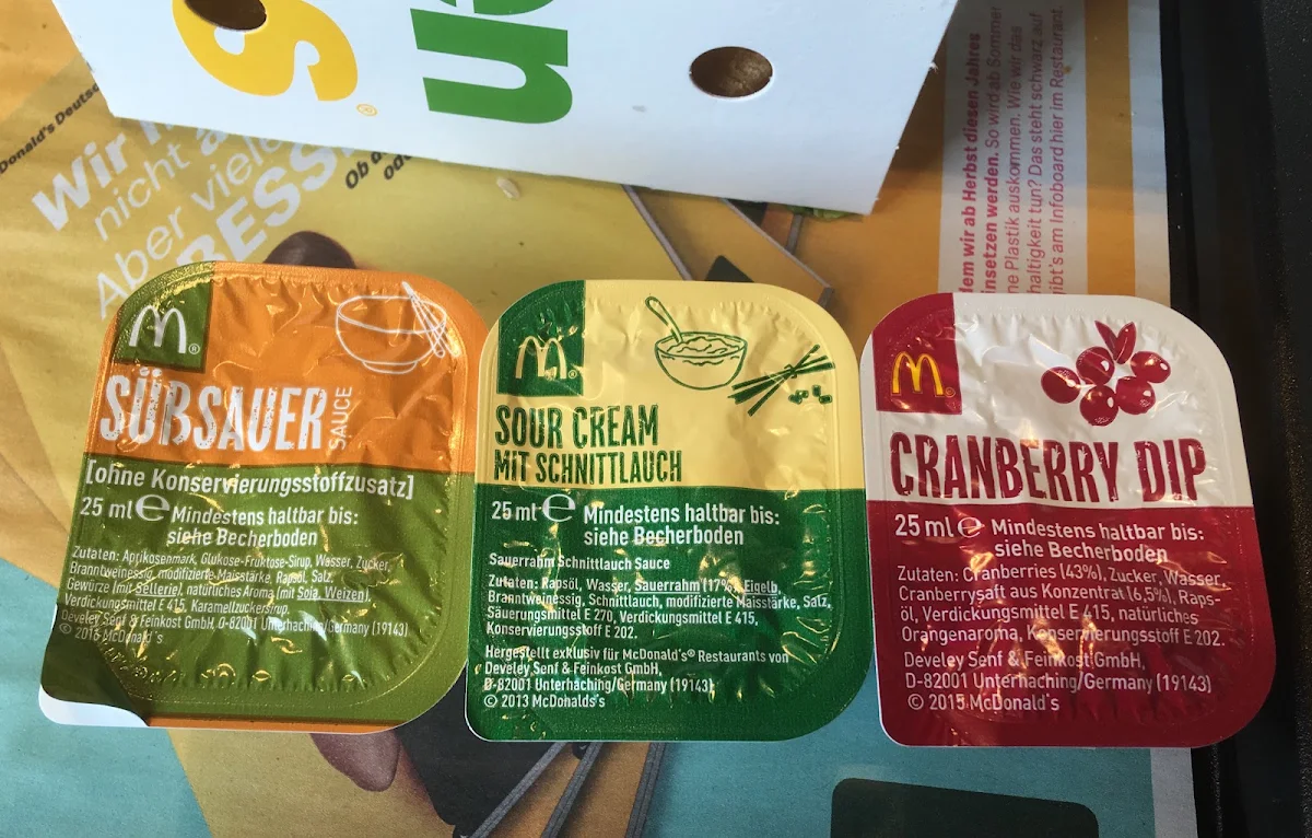Speisekarte, McDonald's