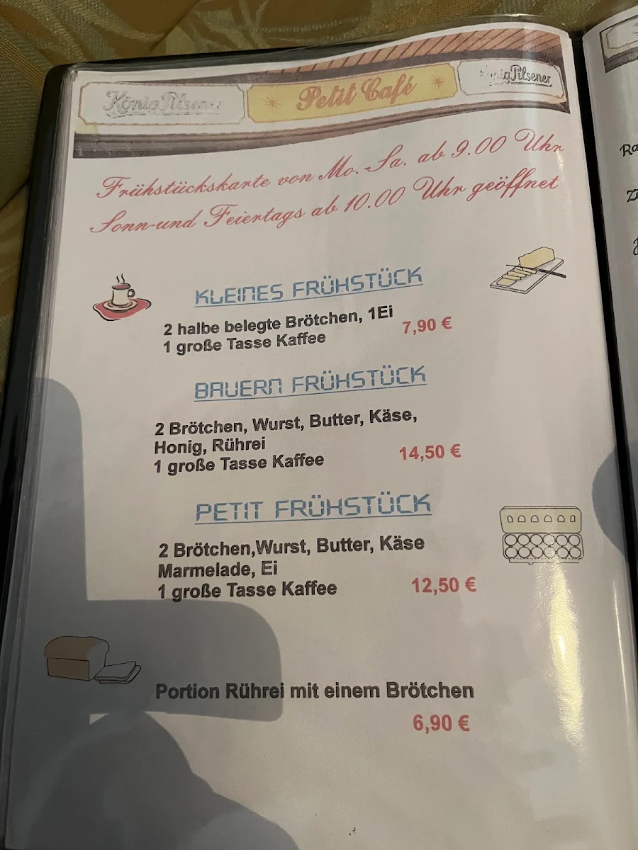 Speisekarte, Le Petit Cafe´