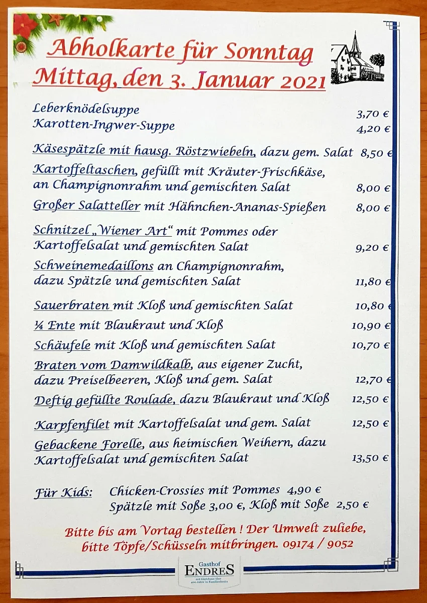 Speisekarte photo 1