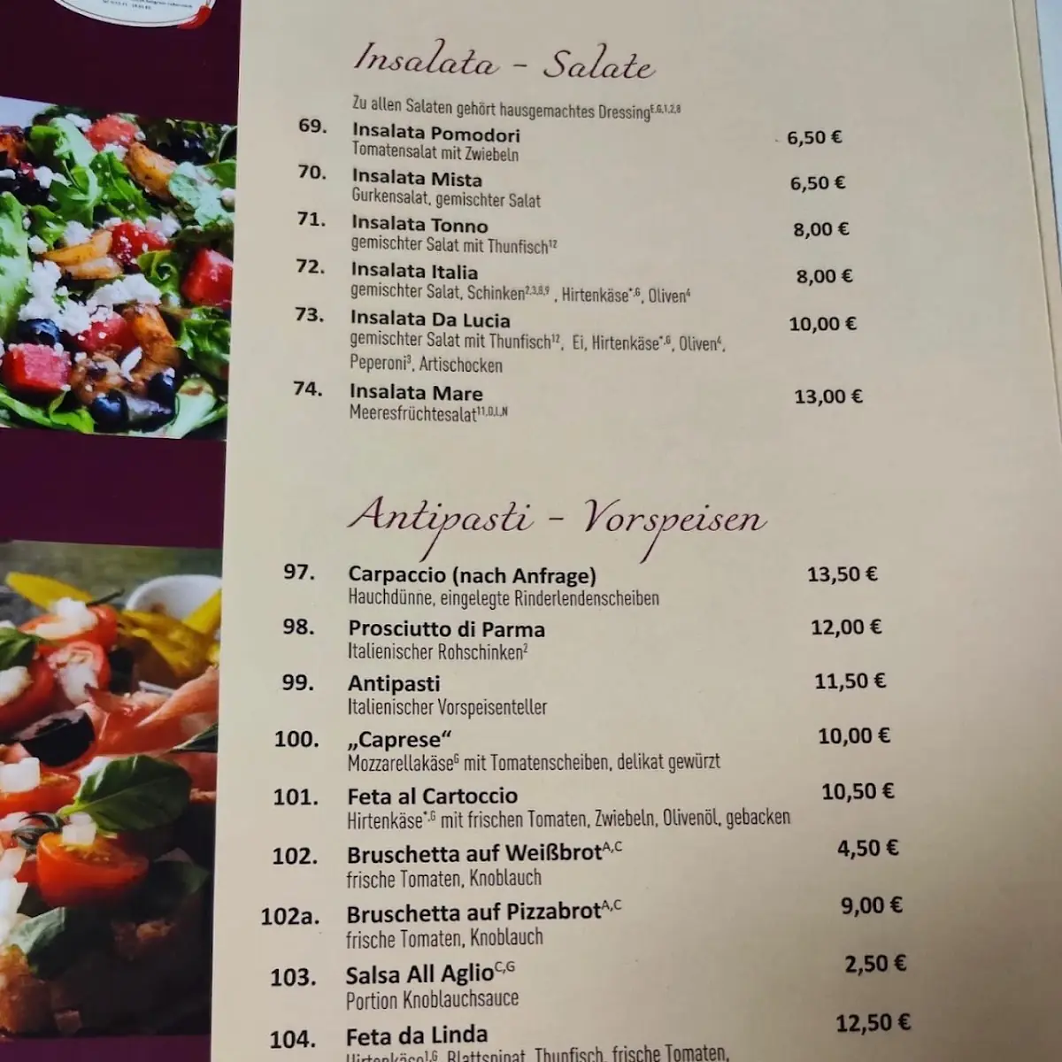 Speisekarte photo 3