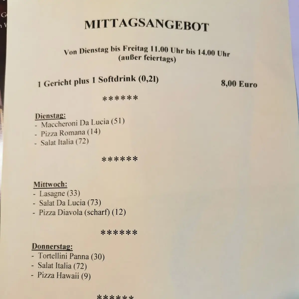 Speisekarte photo 9
