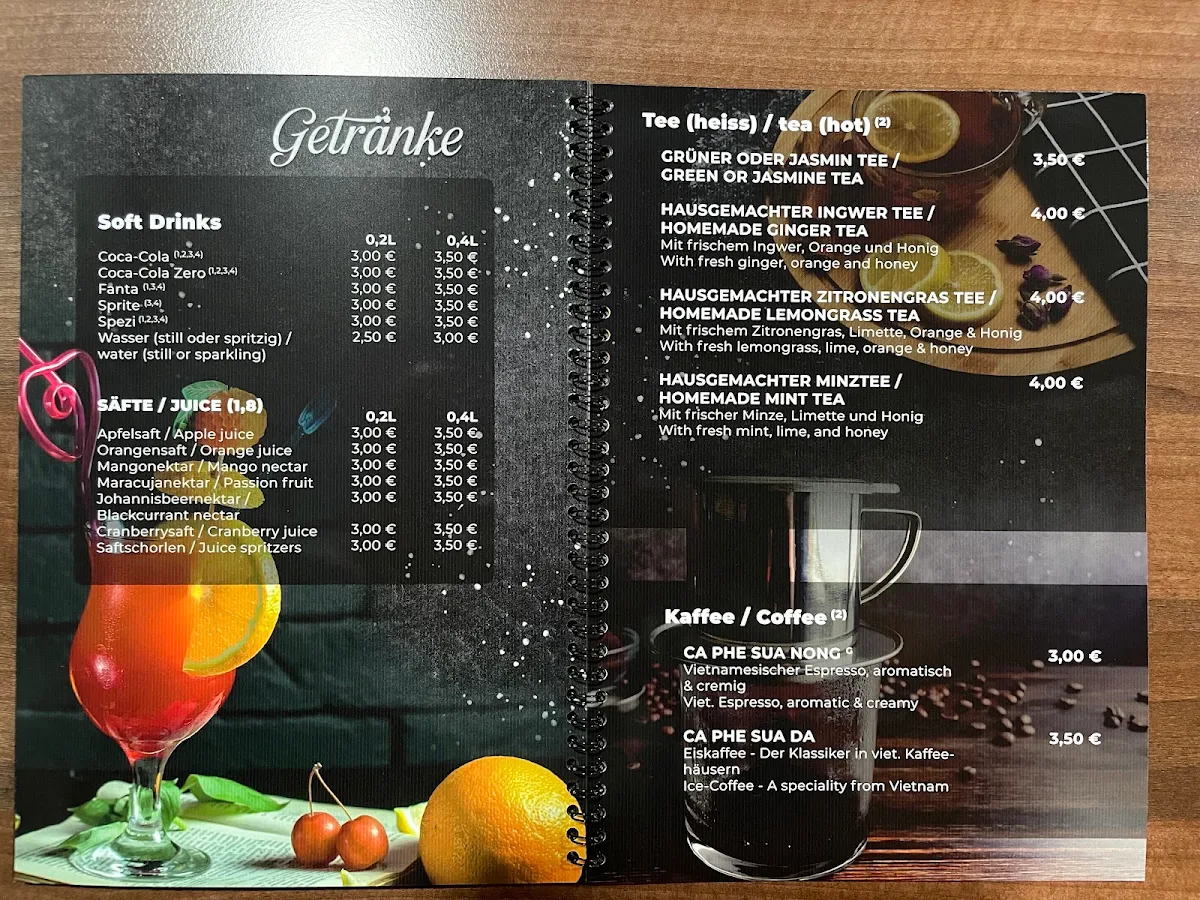 Speisekarte, Jasmine Kitchen