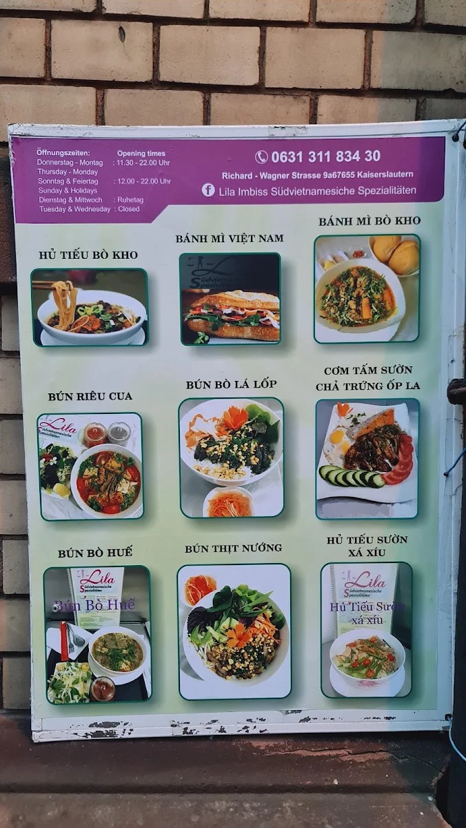 Speisekarte, Mango Vietnamese Restaurant