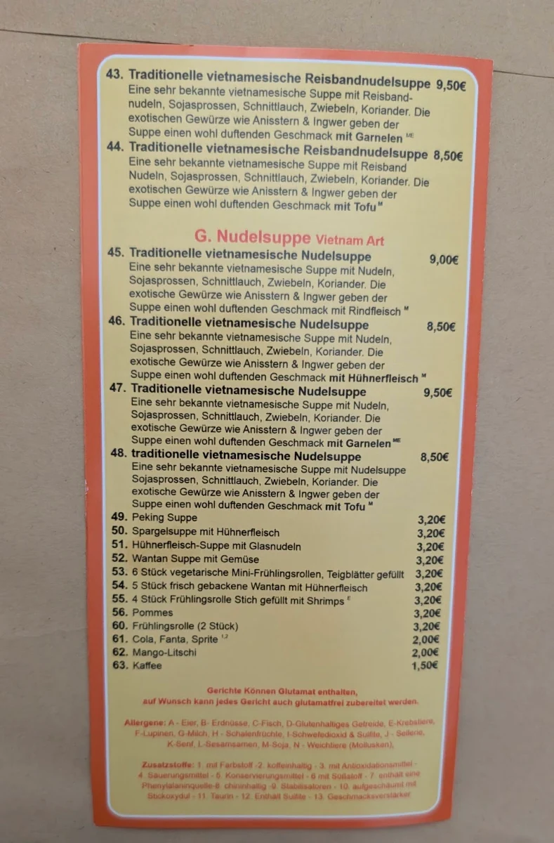 Speisekarte photo 2