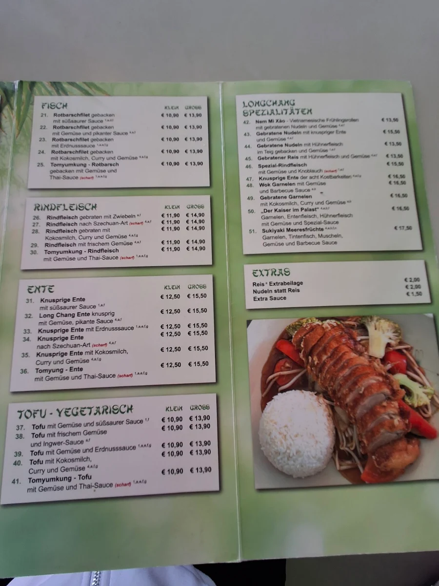 Speisekarte, Asia Snack Bar