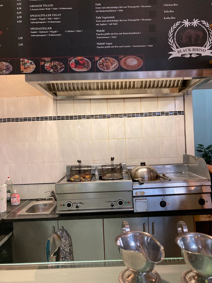 Speisekarte, Black Rhino Restaurant