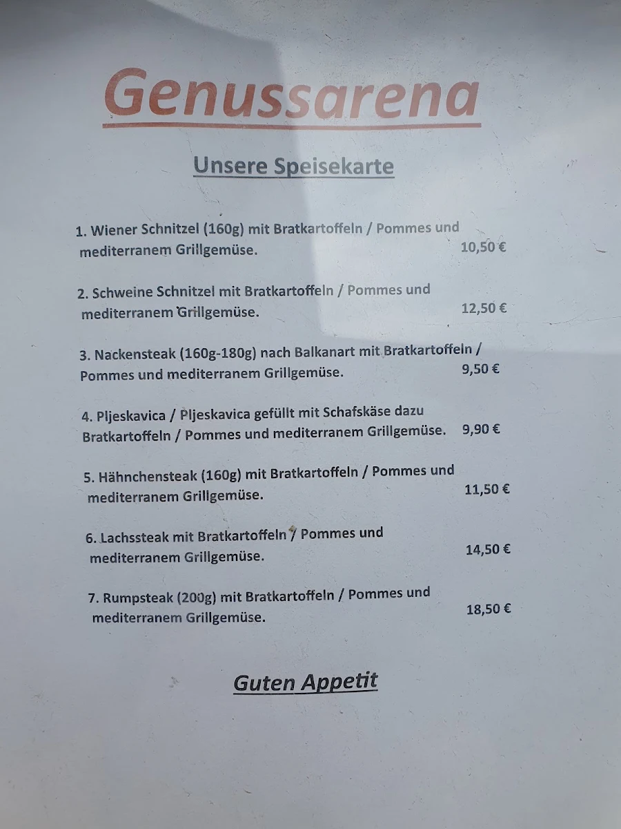 Speisekarte, Bürgerhaus Ockstadt