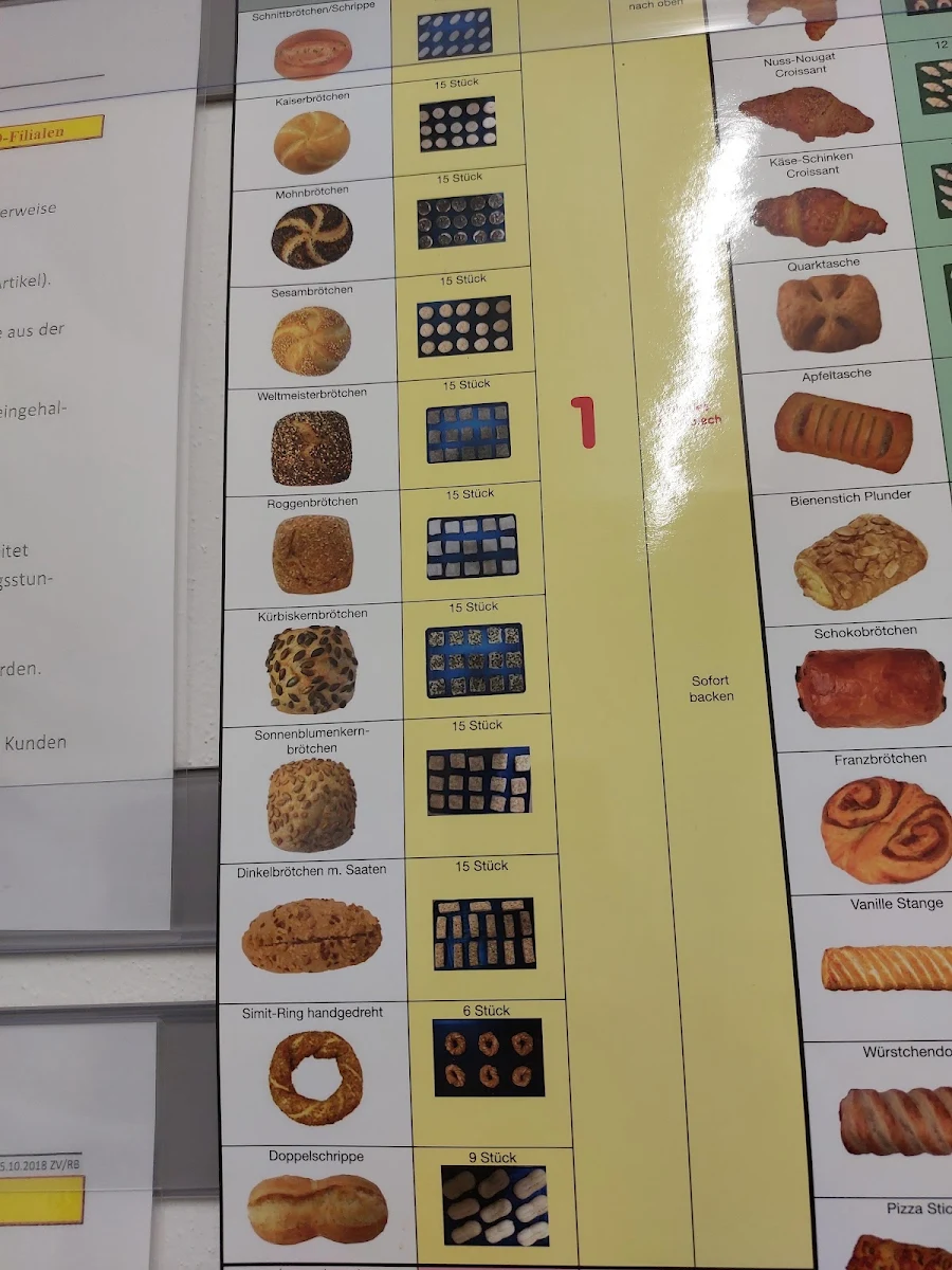 Speisekarte, Bäckerei & Konditorei Kunze GmbH
