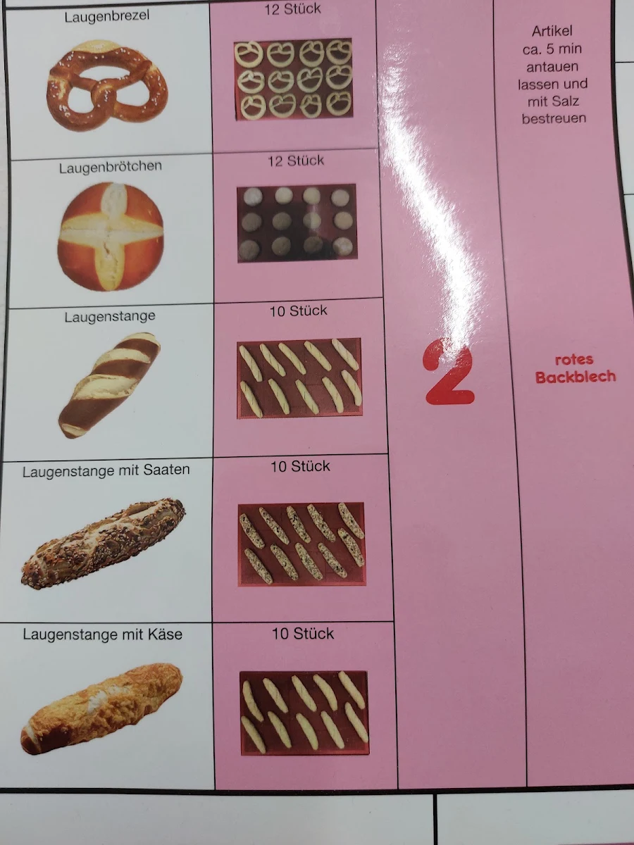 Speisekarte, Bäckerei & Konditorei Kunze GmbH