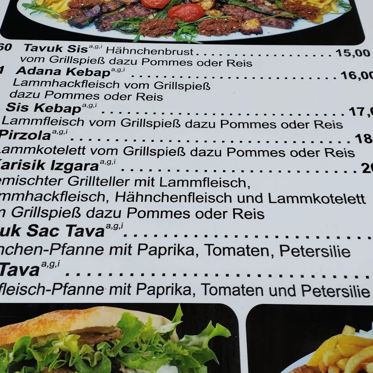 Speisekarte photo 2