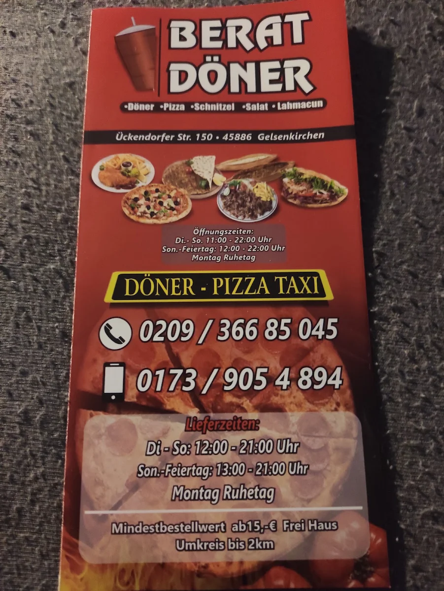 Speisekarte, Antep Döner