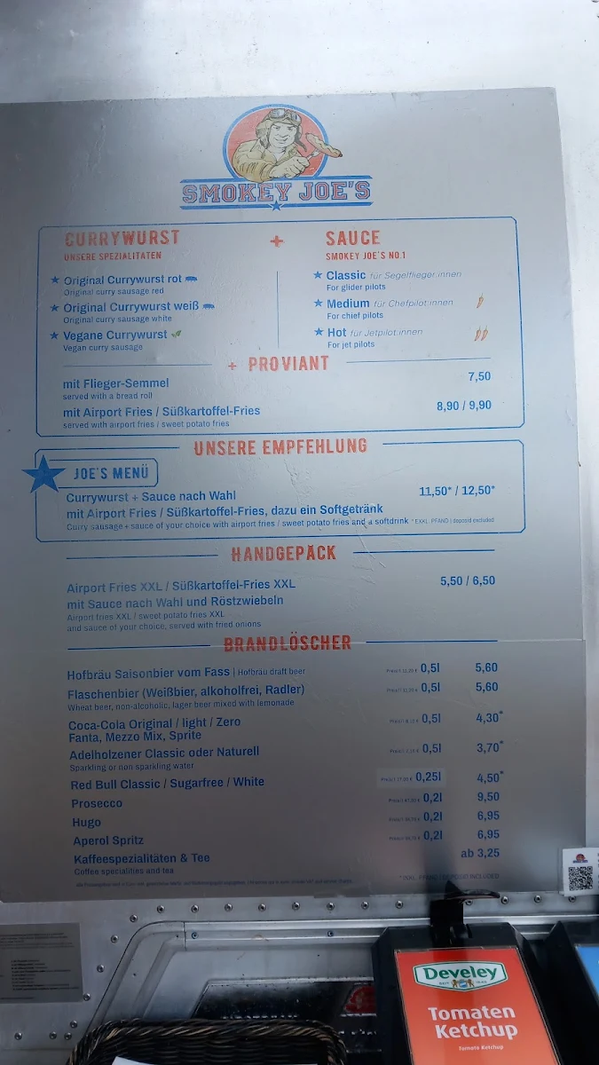 Speisekarte, Smokey Joe's
