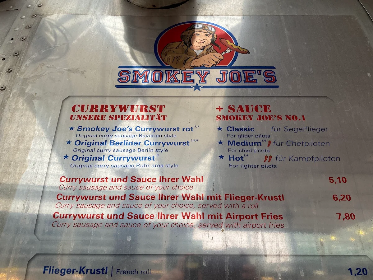 Speisekarte, Smokey Joe's