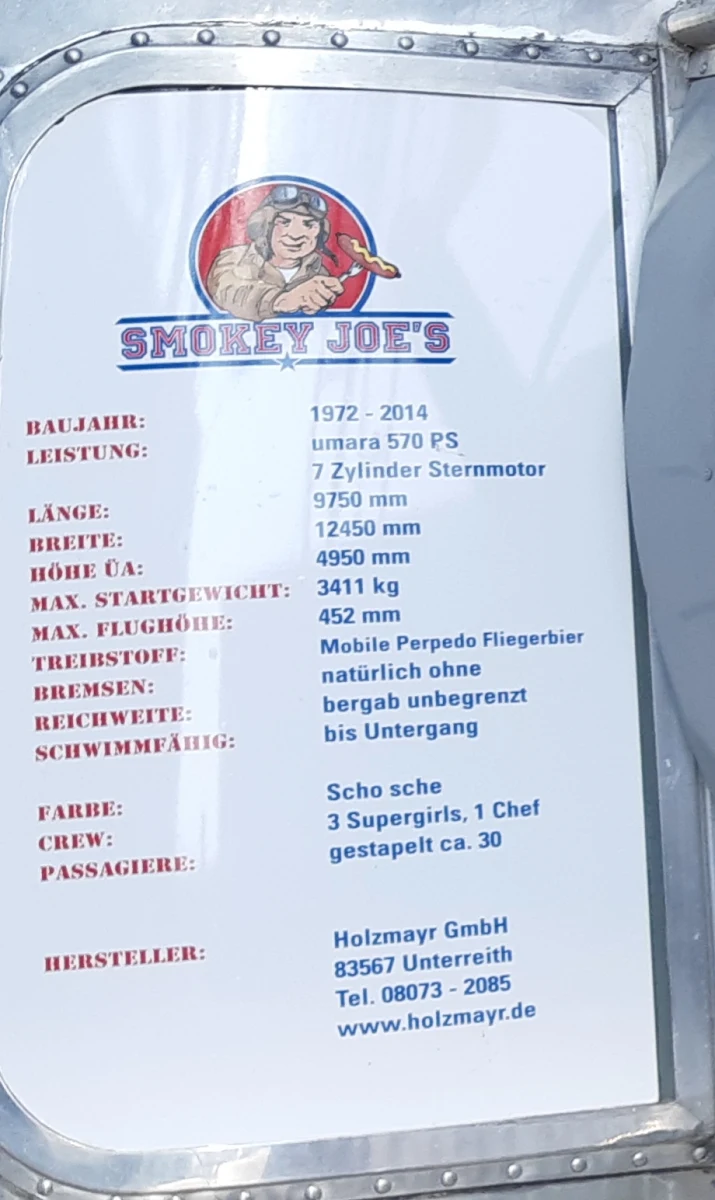 Speisekarte, Smokey Joe's