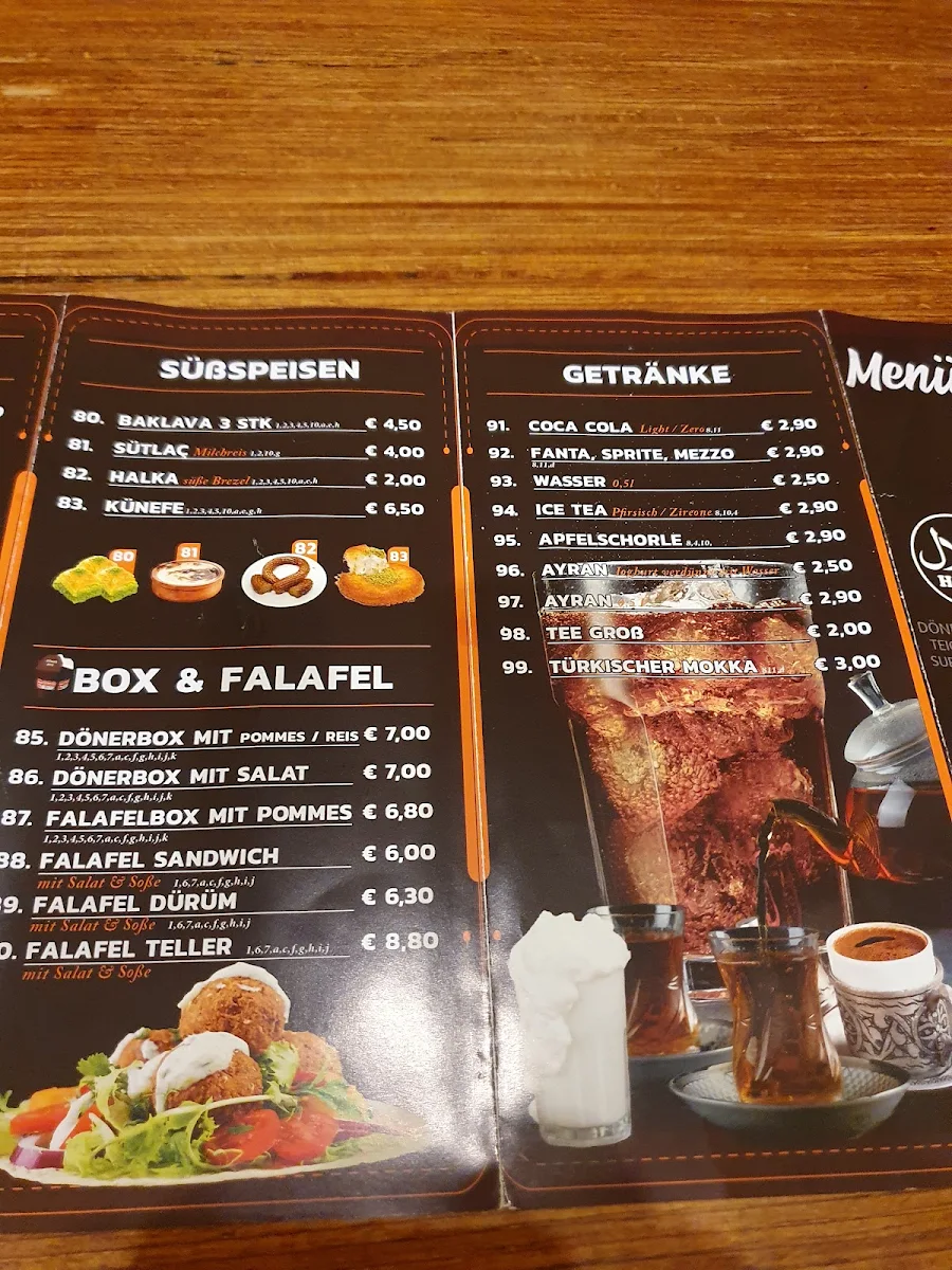Speisekarte, Grill-Kebab 2000
