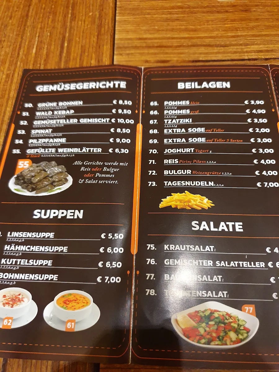 Speisekarte, Grill-Kebab 2000