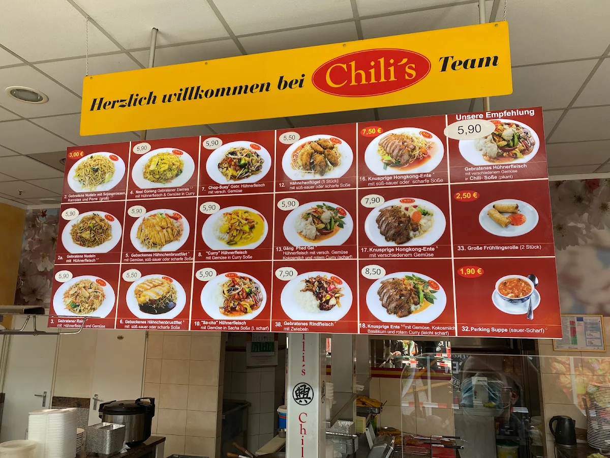 Speisekarte, Chilis Asia Nudel e. K.