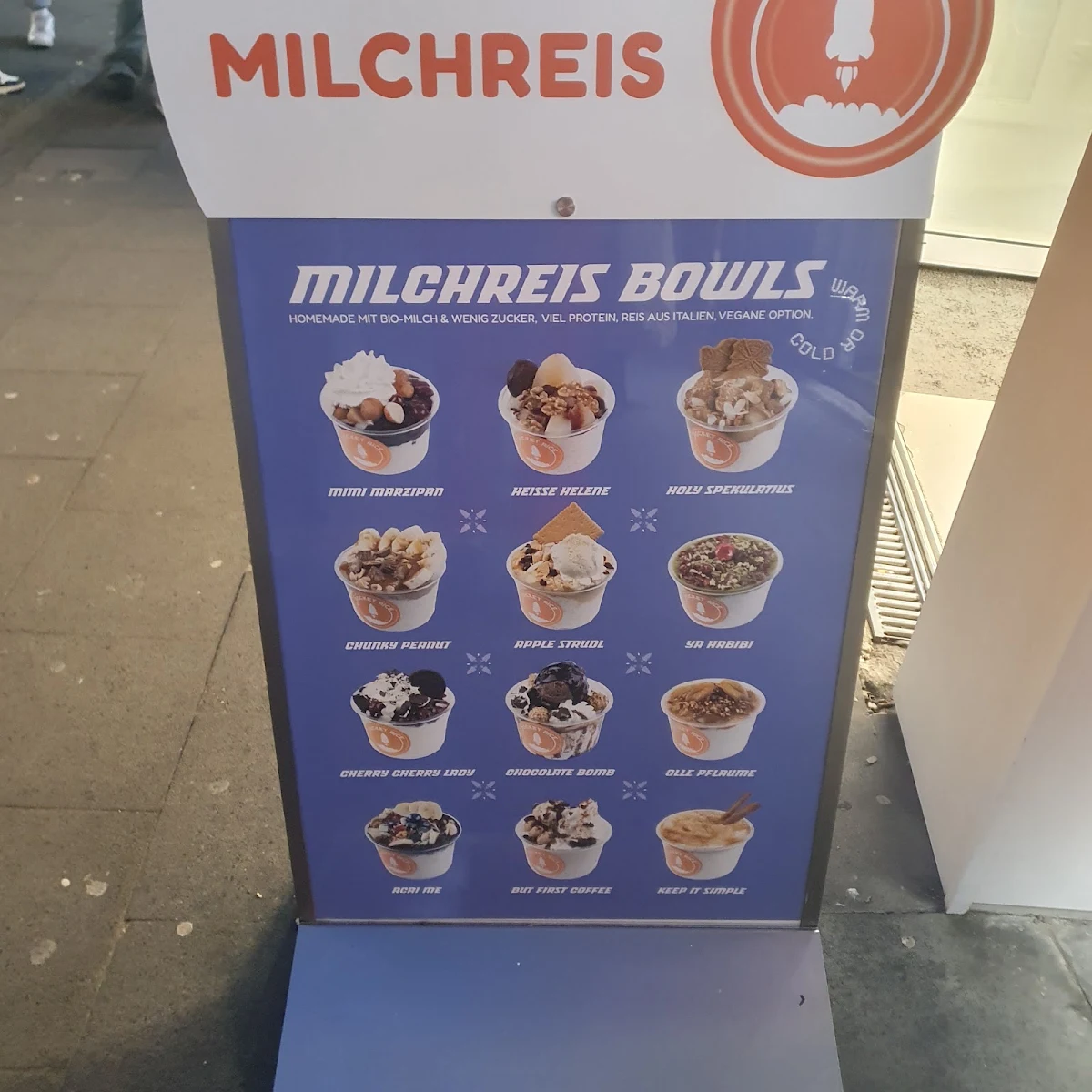 Speisekarte, Rocket Rice - Milchreis-Bowls & Horchata