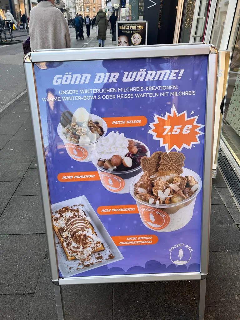 Speisekarte, Rocket Rice - Milchreis-Bowls & Horchata