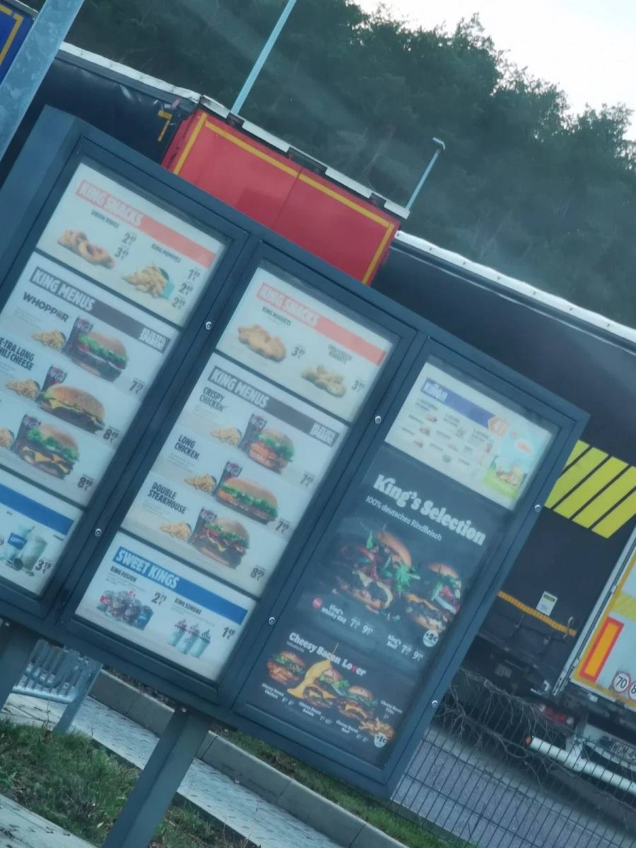 Speisekarte, Burger King Wollin