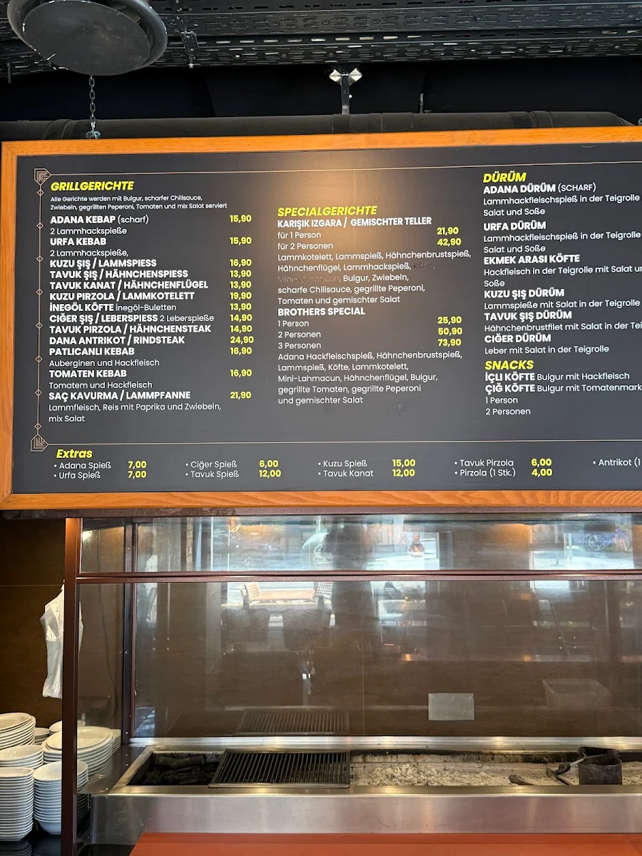 Speisekarte, Brothers Bäckerei & Café